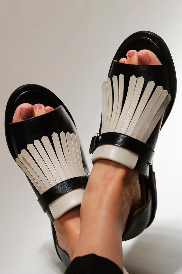 LUCREZIA | PLATFORM SANDAL WITH FRINGES