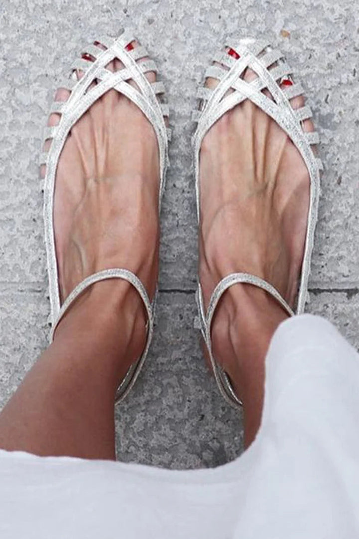 GIADA | WOVEN BALLET FLAT WITH STRAP