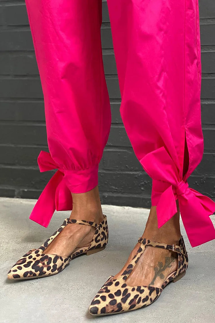 TAMARA | POINTED BALLET FLATS WITH T-BAR