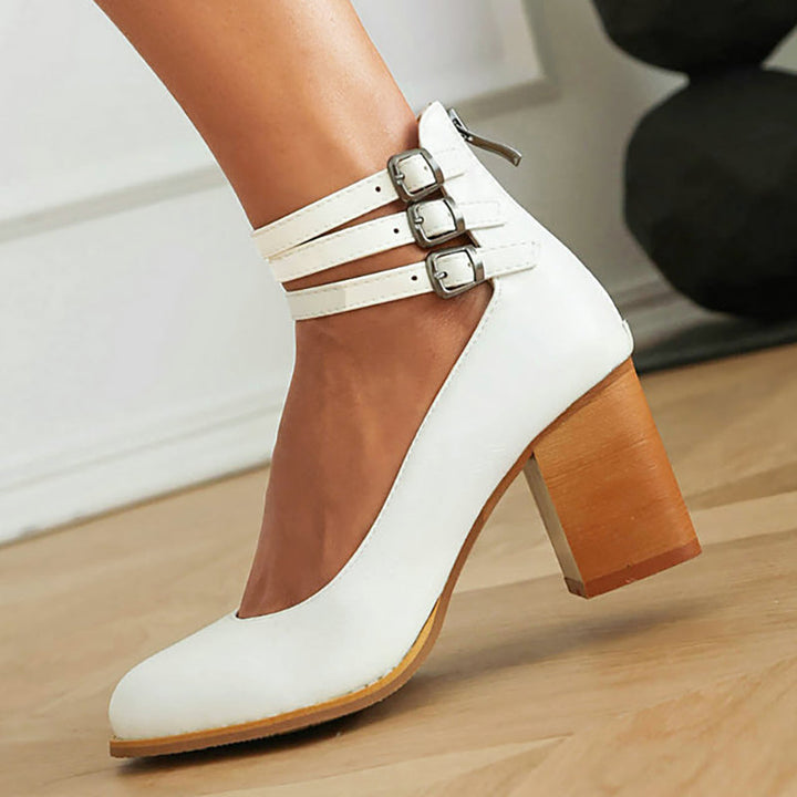 Allegra™ | Sandals with Strap and Thick Heel