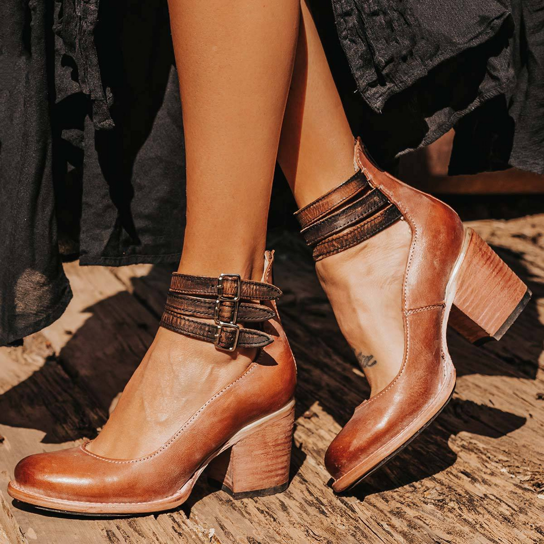 Ginevra™ | Heels with Straps and Wide Heel