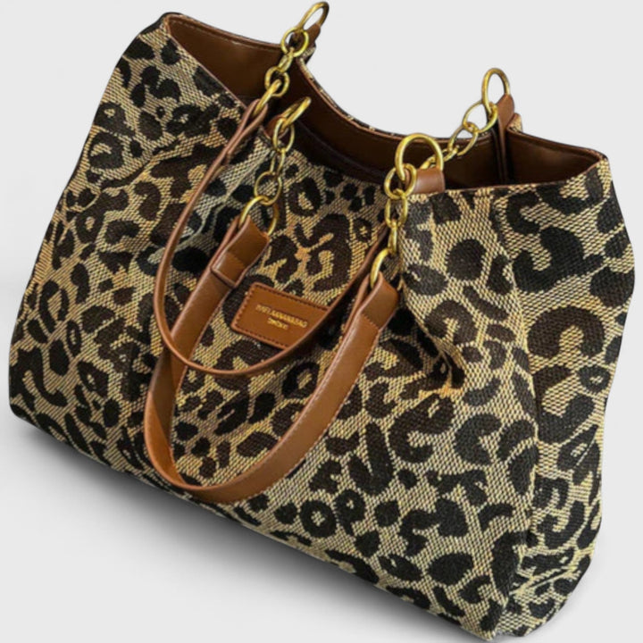 Destiny - Leopard print canvas shopping bag