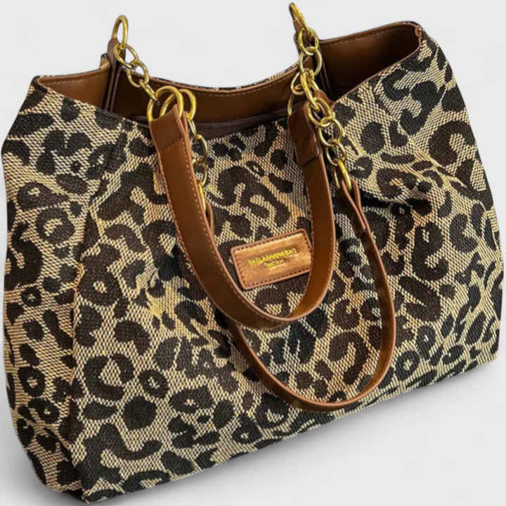 Destiny - Leopard print canvas shopping bag