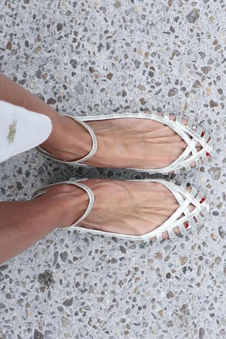 GIADA | WOVEN BALLET FLAT WITH STRAP