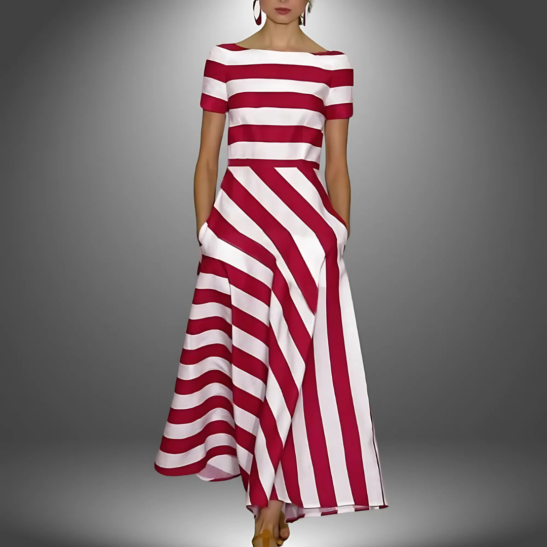 Kennedy - Light and Airy Dress with Subtle Stripes