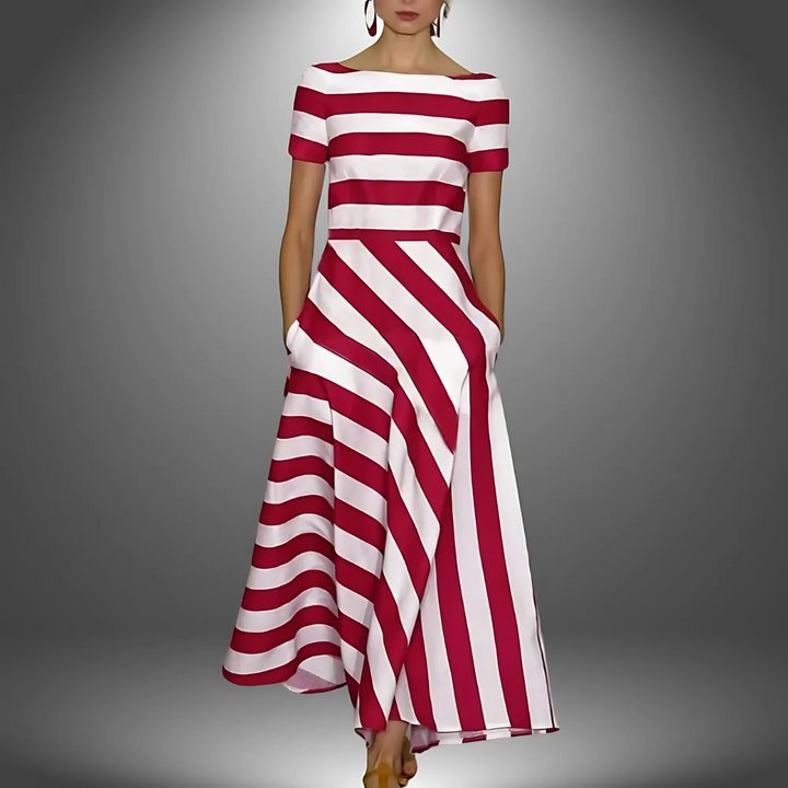 Kennedy - Light and Airy Dress with Subtle Stripes