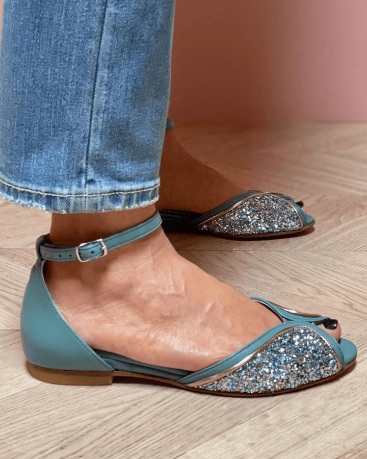 BRIGITTA | GLITTER LOW SANDAL