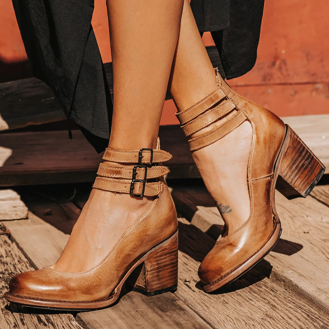Ginevra™ | Heels with Straps and Wide Heel