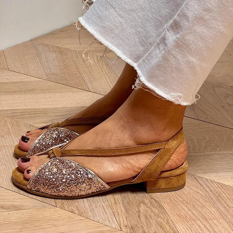 LUCREZIA | LOW GLITTER SANDAL