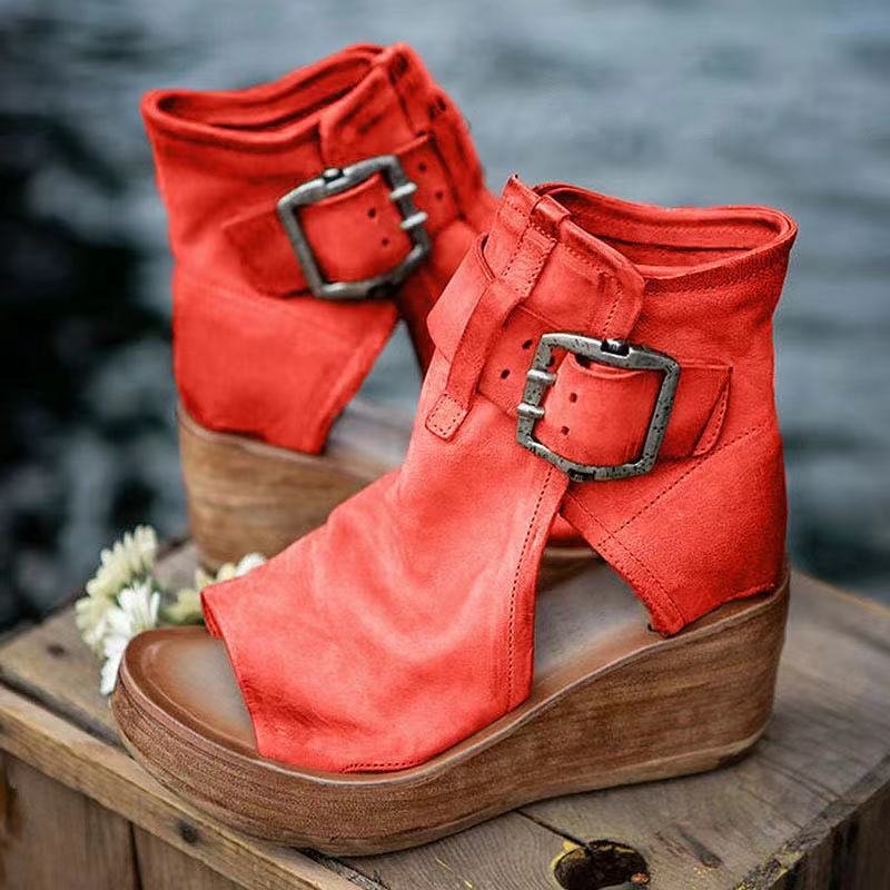 Kayla - Anchor Sandals with Buckle in Boho Style