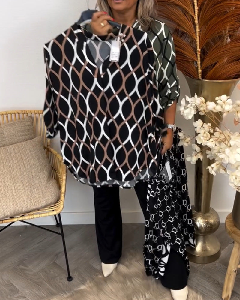 Matilda™ | Casual Blouse with Long Sleeves and Elegant Pattern