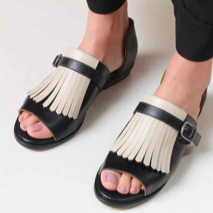 LUCREZIA | PLATFORM SANDAL WITH FRINGES