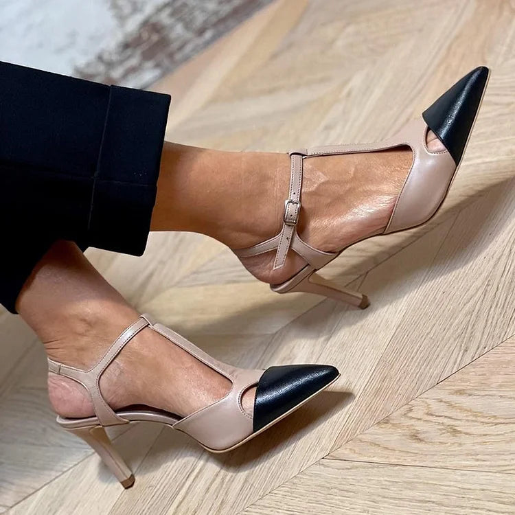 Dafne™ | Two-Tone Pointed Shoes