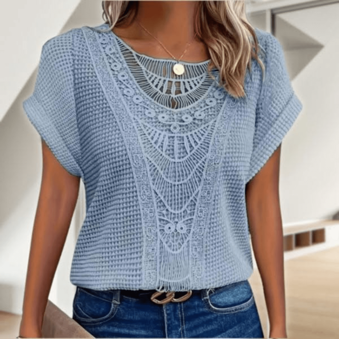 Aada™ | Lightweight boho shirt with crochet detail