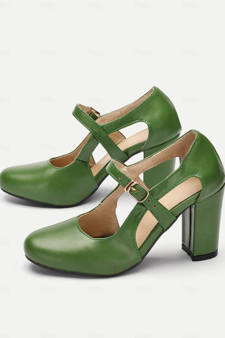 AMBRA | COMFORTABLE HEEL WITH T-BAR DETAIL