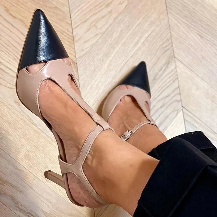 Dafne™ | Two-Tone Pointed Shoes