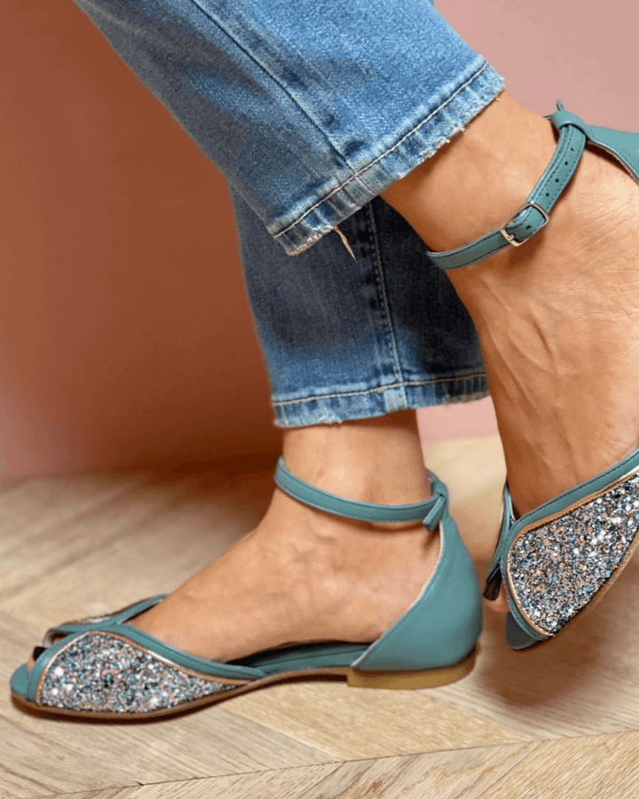 BRIGITTA | GLITTER LOW SANDAL