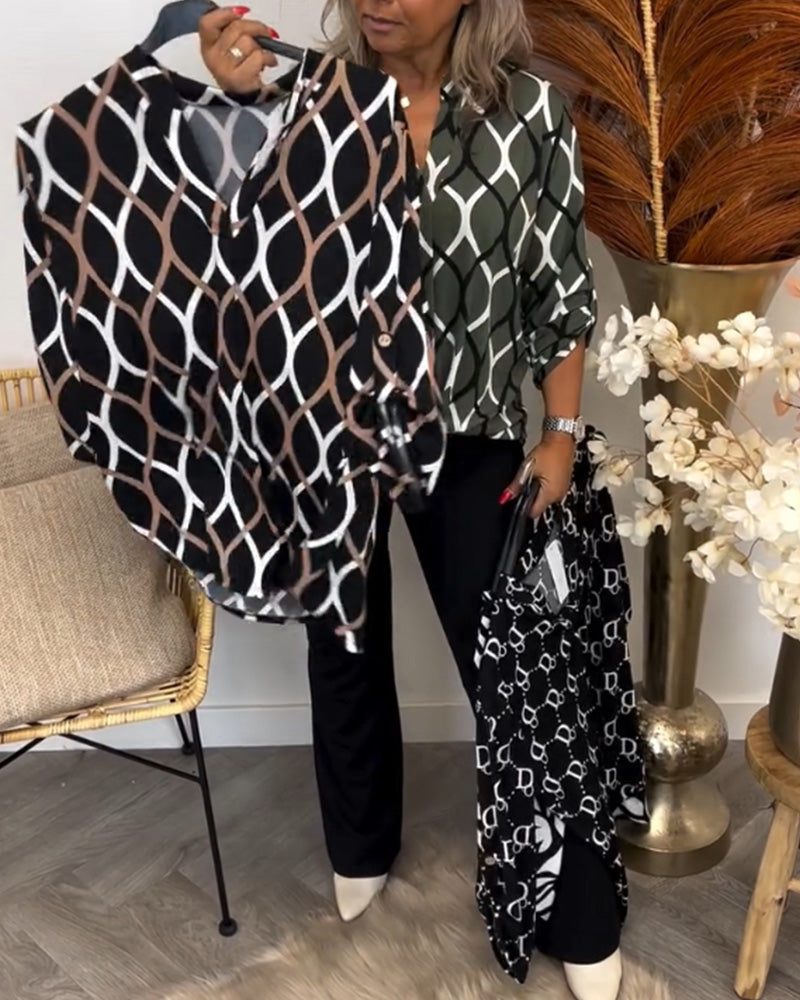 Matilda™ | Casual Blouse with Long Sleeves and Elegant Pattern