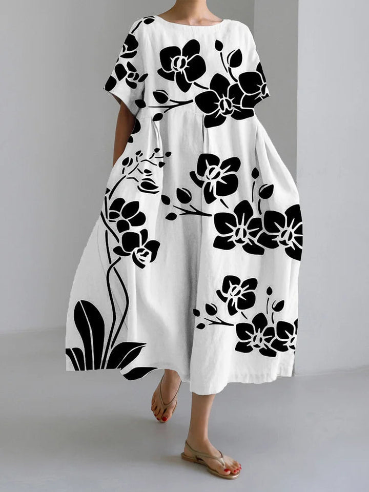 Elegant and flowing floral dress