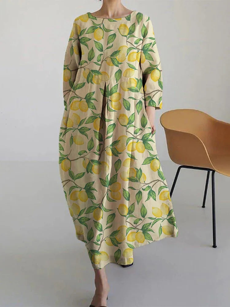 Refreshing Lemon Midi Dress for a Bright Look