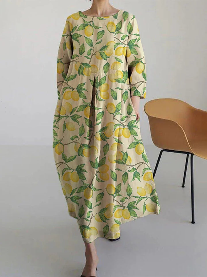 Refreshing Lemon Midi Dress for a Bright Look