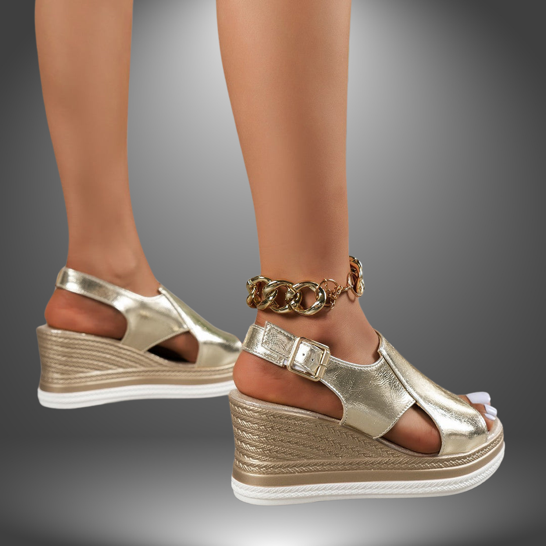 SILVER | SHIMMERING SUMMER WEDGE