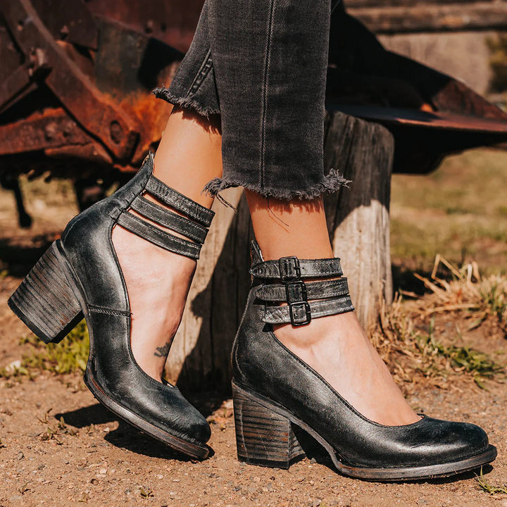 Ginevra™ | Heels with Straps and Wide Heel