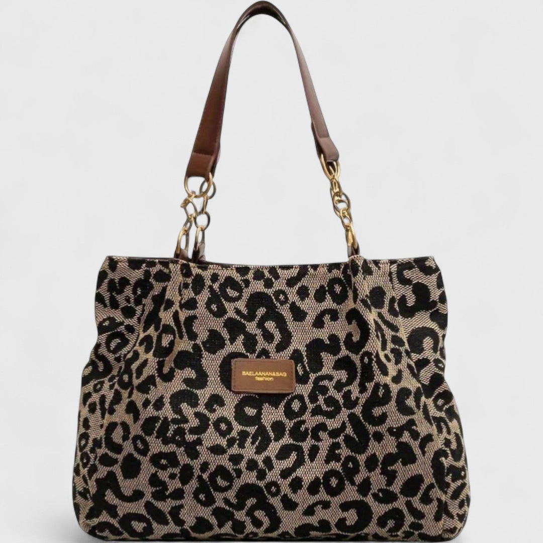Destiny - Leopard print canvas shopping bag