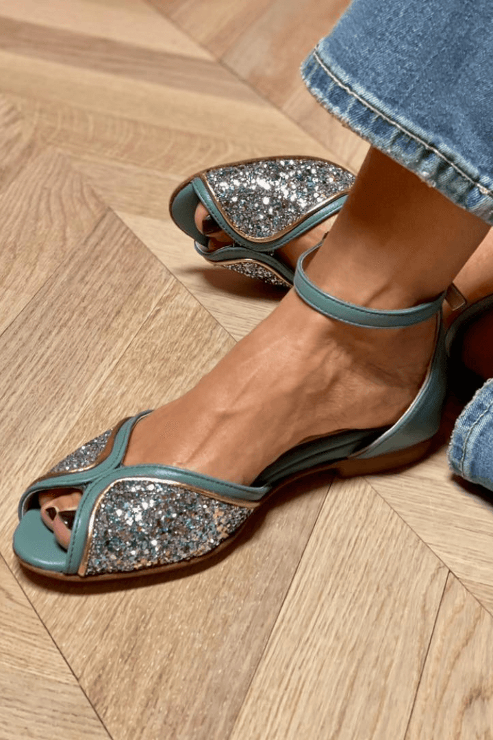 BRIGITTA | GLITTER LOW SANDAL