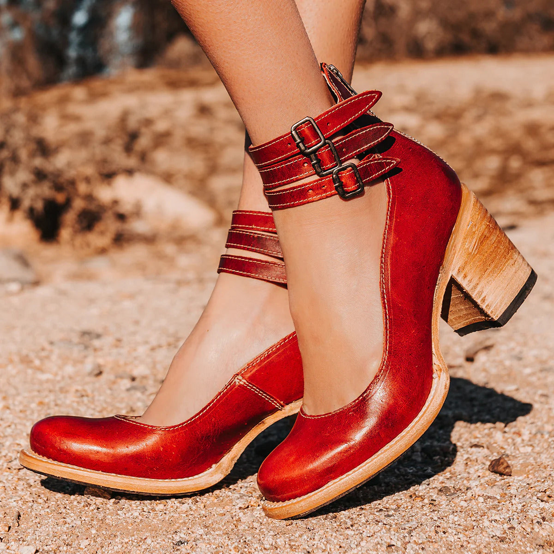 Ginevra™ | Heels with Straps and Wide Heel