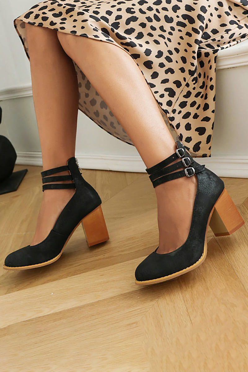 Allegra™ | Sandals with Strap and Thick Heel