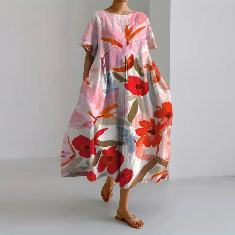Elegant Serene-Fit Floral Dress for a Chic and Comfortable Look