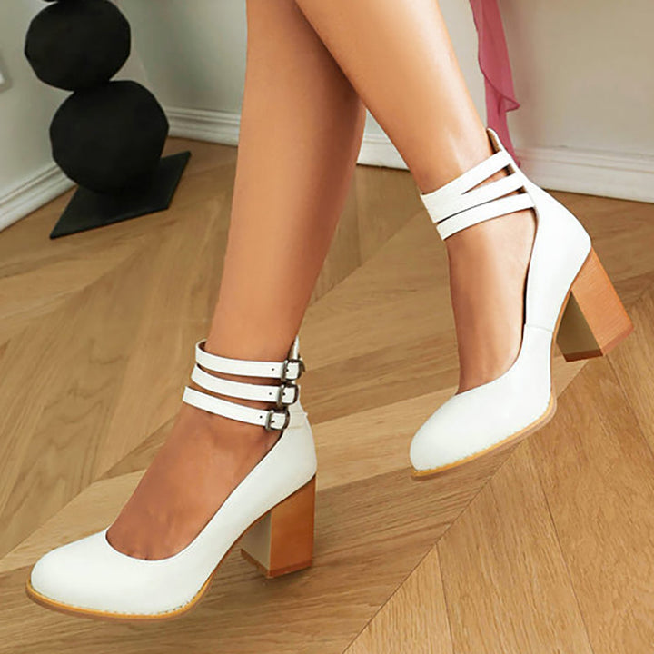 Allegra™ | Sandals with Strap and Thick Heel