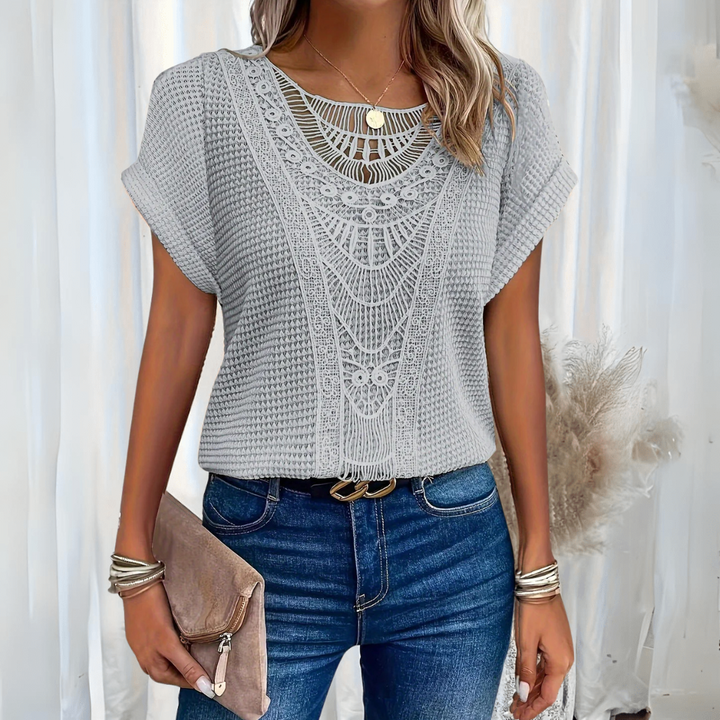 Aada™ | Lightweight boho shirt with crochet detail