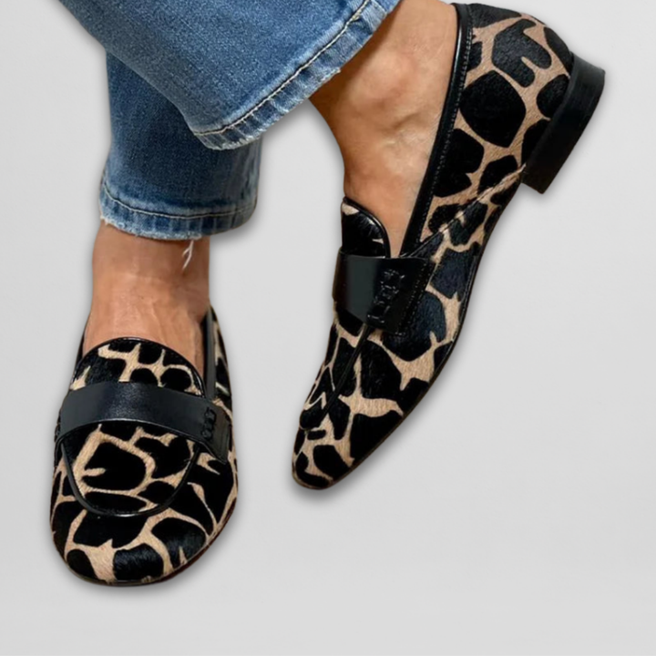 Maia - Giraffe-Print Loafers