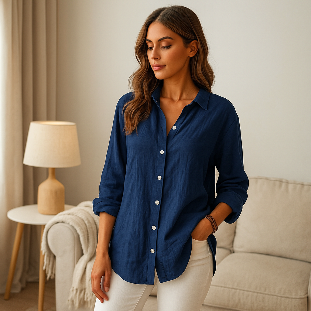 Aava™ | Lightweight Cotton-Linen Blend Shirt with a Relaxed Summer Vibe