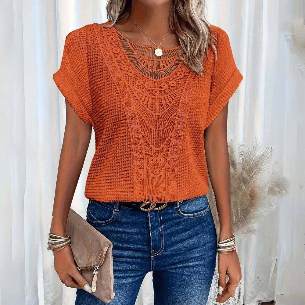 Aada™ | Lightweight boho shirt with crochet detail
