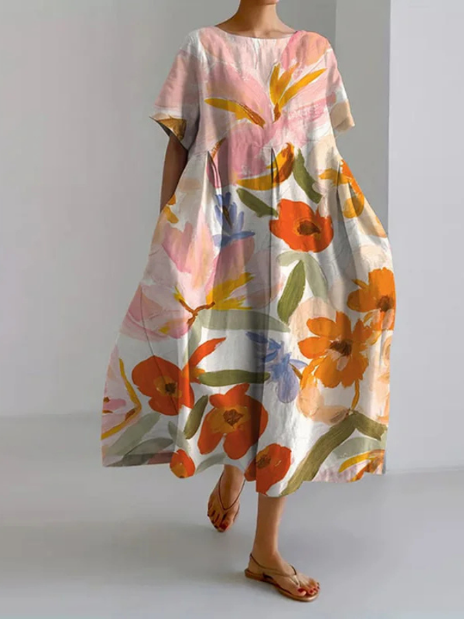 Elegant floral dress for a serene and stylish look