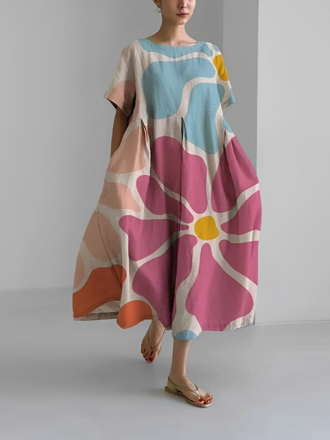 Elegant floral dress for a serene and stylish look