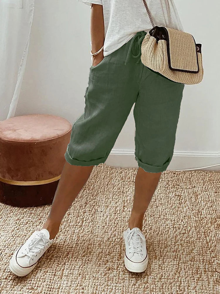 MELANIE Cotton-Linen Women's Pants