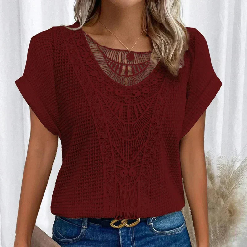 Aada™ | Lightweight boho shirt with crochet detail