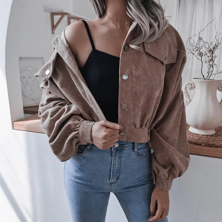 Valerie - Retro Corduroy Casual Short Jacket