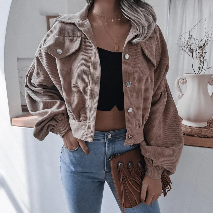 Valerie - Retro Corduroy Casual Short Jacket