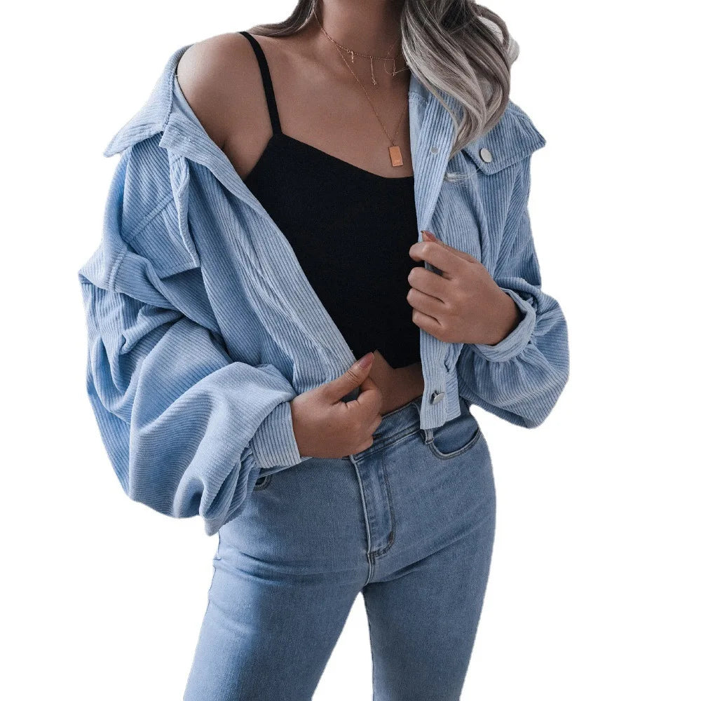 Valerie - Retro Corduroy Casual Short Jacket