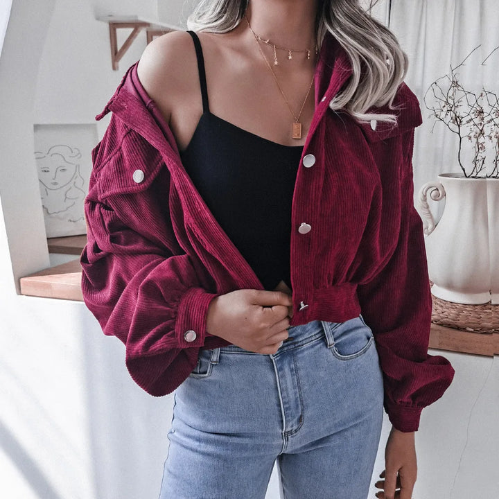 Valerie - Retro Corduroy Casual Short Jacket