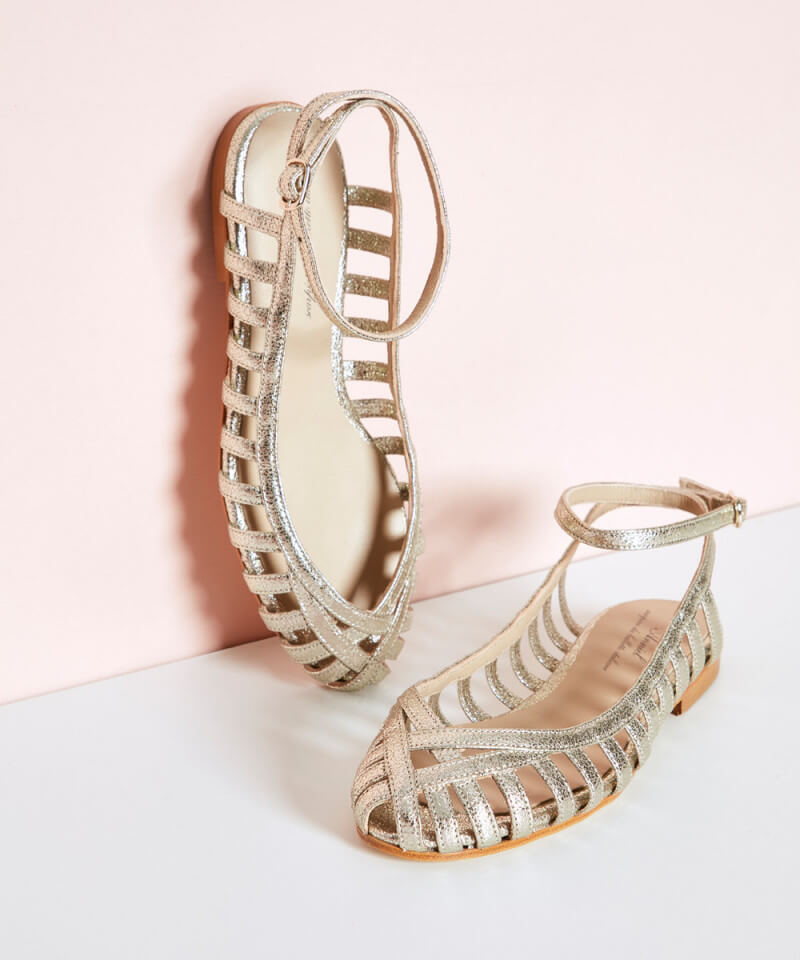 GIADA | WOVEN BALLET FLAT WITH STRAP
