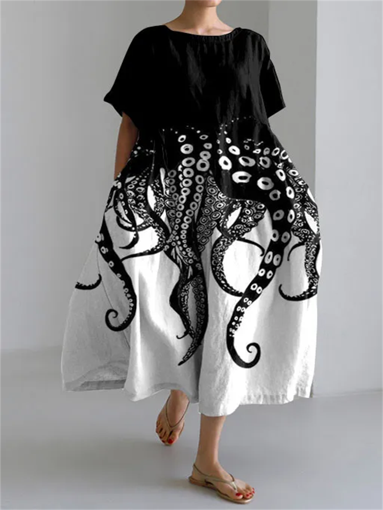 Bold dress with tentacle design