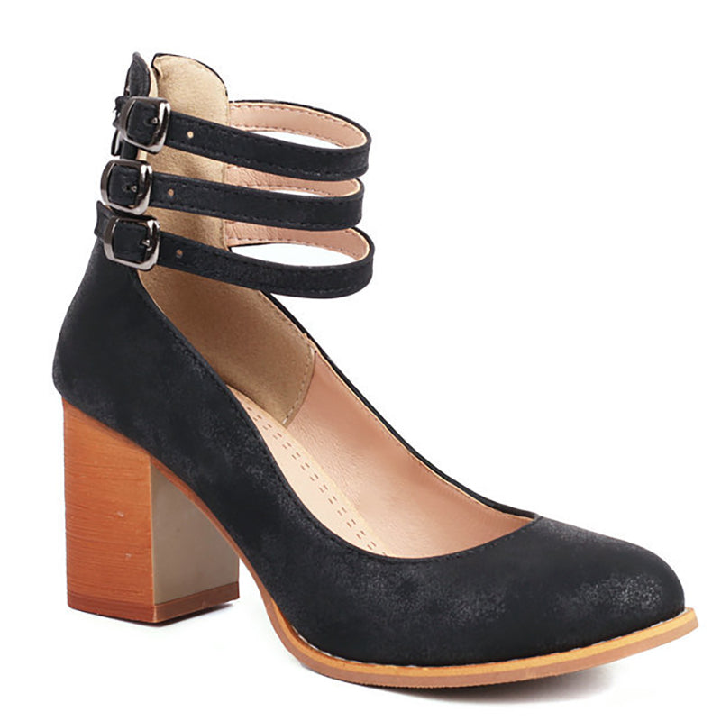 Allegra™ | Sandals with Strap and Thick Heel