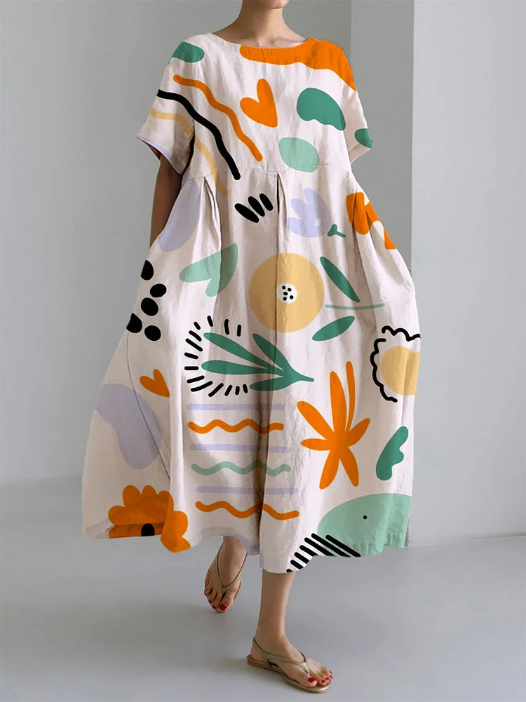 Joy Art Dress - Creative and Elegant Style