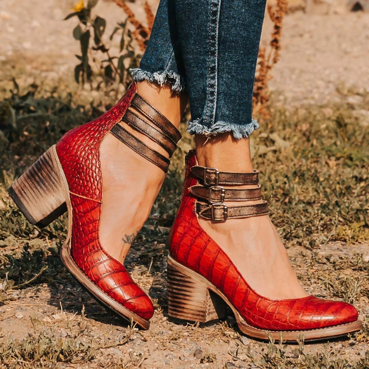 Ginevra™ | Heels with Straps and Wide Heel